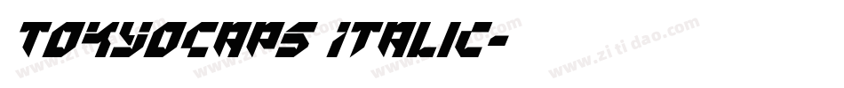 TokyoCaps Italic字体转换